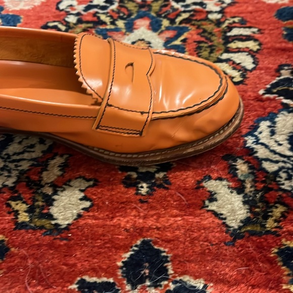 PRADA orange penny loafer S/S runway 2005 size 36 - Picture 7 of 12